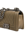 Chanel Leather Boy Bag - Olive