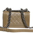 Chanel Leather Boy Bag - Olive