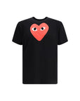 Comme Des Garçons Play Large Heart With Eyes Cotton T-Shirt - Black