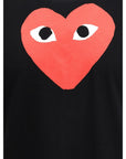 Comme Des Garçons Play Large Heart With Eyes Cotton T-Shirt - Black