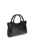 Balenciaga Le City First Leather Shoulder Bag - Black