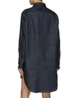 Loewe Embellished Shirt Denim Dress - Indigo Blue