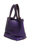Hermès Picotin Lock PM Clemence Leather Bag - Purple
