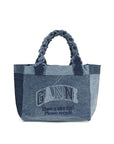 Ganni Patchwork Large Denim Handbag