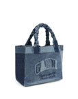 Ganni Patchwork Large Denim Handbag