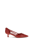 Prada Leather Heel Pumps - Red