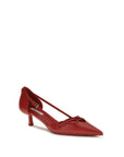 Prada Leather Heel Pumps - Red