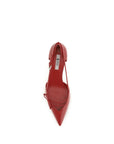 Prada Leather Heel Pumps - Red