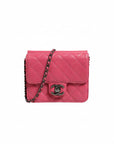 Chanel Quilted Leather Mini Square Flap Crossbody Bag