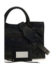 Balenciaga Le City Medium Leather Shoulder & Tote Bag - Black