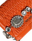 Miu Miu Crystal Embellished Strap Matelassé Handbag