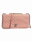 Chanel Studded Chevron Flap Crossbody Bag
