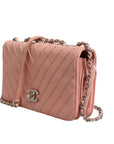 Chanel Studded Chevron Flap Crossbody Bag