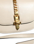 Gucci Sylvie 1969 Mini Leather Shoulder Bag - Ivory/White