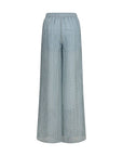 Fendi FF Silk Wide Leg Pants - Cerulean Blue