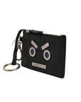 Fendi Vitello Liberty Studded Key Ring Coin Pouch