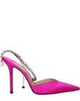 Jimmy Choo Saeda Satin Stiletto Heel Pumps - Fuchsia Pink