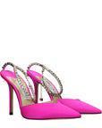 Jimmy Choo Saeda Satin Stiletto Heel Pumps - Fuchsia Pink