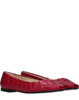 Jimmy Choo Leni Quilted Leather Ballet Flats - Raspberry Red