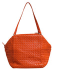 Bottega Veneta Intrecciato Nappa Leather Cube Bag - Orange