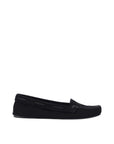The Row Suede Leather Moccasin - Black