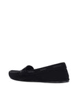 The Row Suede Leather Moccasin - Black