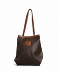 Celine Vintage Macadam Canvas Tote & Shoulder Bag