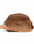 Burberry Emblem Crossbody Bag - Brown and Gold