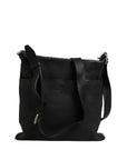 Fendi Selleria Leather Messenger Crossbody Bag - Black