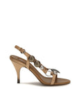 Miu Miu Embellished Leather Stiletto Heel Sandals