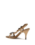 Miu Miu Embellished Leather Stiletto Heel Sandals