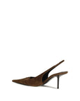 Saint Laurent Babylone Breteuil Slingback Heels - Brown