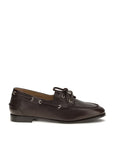 Bally Plume Leather Boat Shoes - Dark Chocolate