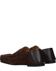 Jacquemus Leather Vintage Effect Loafers - Brown & Black