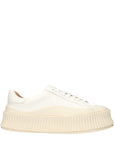 Jil Sander Leather Chunky Platform Sneakers - Ivory