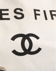 Chanel Ladies First Canvas Shopper Tote Bag - Black & White