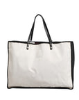 Chanel Ladies First Canvas Shopper Tote Bag - Black & White