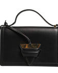 Used Loewe Barcelona Medium Leather Shoulder Bag - Black