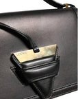 Used Loewe Barcelona Medium Leather Shoulder Bag - Black