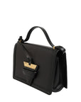 Used Loewe Barcelona Medium Leather Shoulder Bag - Black