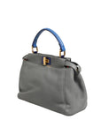 Fendi Mini Peekaboo Top Handle Handbag - Blue-Grey