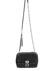Miu Miu Confidential Matelasse Leather Flap Shoulder Bag - Black