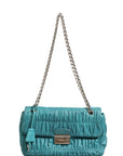 Prada Nappa Gaufre Flap Bag - Turquoise