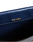 Prada Saffiano Leather 2Way Top Handle Bag - Blue