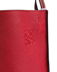 Loewe Gate Raspberry & Wine Leather Bucket Bag