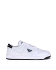 Prada Logo Leather Low Top Sneakers - White
