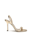 Jimmy Choo Leather Stiletto Heel Jenn Sandals - Gold