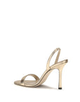 Jimmy Choo Leather Slingback Stiletto Heel Jenn Sandals - Gold