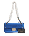 Versace Couture Quilted Leather Shoulder Bag - Blue