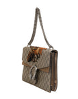 Gucci Supreme Monogram Bee Embroidered Shoulder Bag